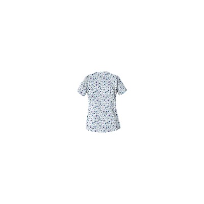 UA Ditzy Bouquet Navy Print Scrub Top