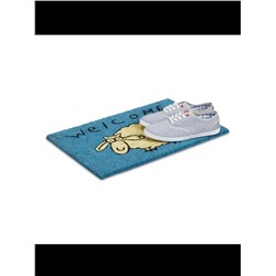 Relaxdays  Fußmatte Schaf in Blau - (B)60 x (T)40 cm