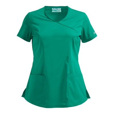 UA Butter-Soft STRETCH Scrubs V-Neck Mock Wrap Top