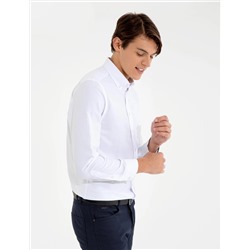Beyaz Slim Fit Oxford Gömlek