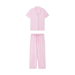 Pijama camisero Capri viscosa rosa