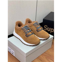 Женские утепленные кроссовки с мехом Brunell*o Cucinell*i  Реплика 1:1