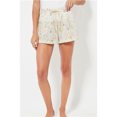 Short de pijama cintura alta - Blanco