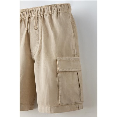 LOOSE-FITTING CARGO BERMUDA SHORTS