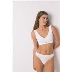 Braga tanga sin costuras marfil