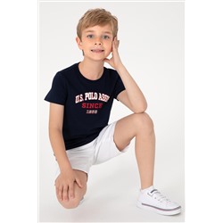 Erkek Çocuk Lacivert Bisiklet Yaka Tişört