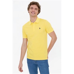 Erkek Açık Sarı Basic Polo Yaka Tişört