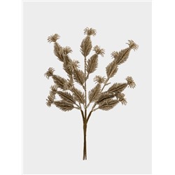 Ветка декоративная, 30 см, пластик/бумага, шампань, Пушистая ветка, Interior gold