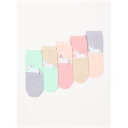 PACK DE 5 PARES DE CALCETINES ESTAMPADOS UNICORNIOS