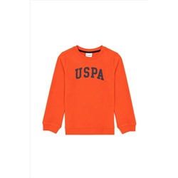 Erkek Çocuk Turuncu Basic Sweatshirt