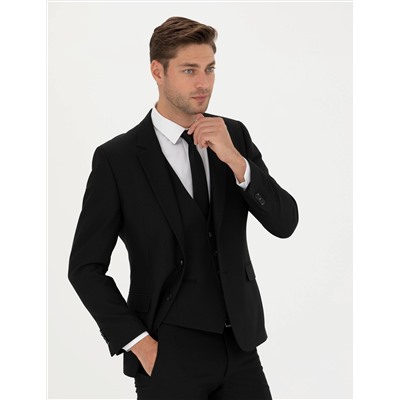 Siyah Slim Fit Takım Elbise