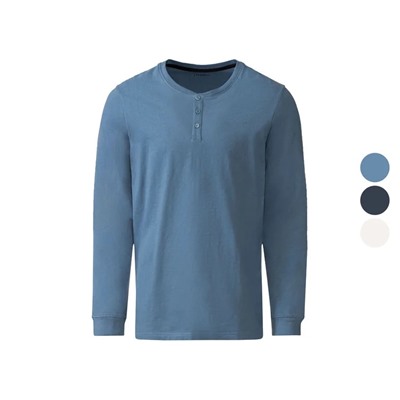 LIVERGY Herren Langarmshirt, aus reiner Baumwolle
