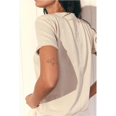SLUB KNIT COTTON T-SHIRT
