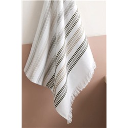 Guamod Pamuklu Yüz Havlusu - Beyaz/Gri - 50x80 cm