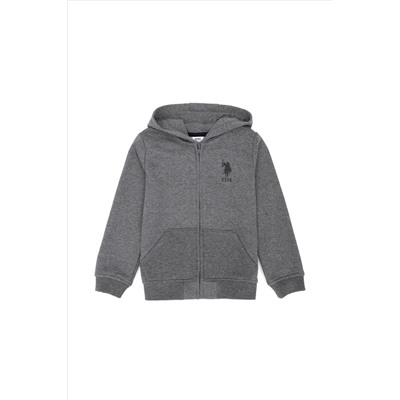 Erkek Çocuk Antrasit Melanj Basic Sweatshirt