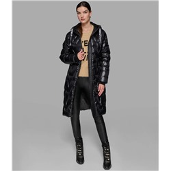 CHEVRON QUILTED MIDI PUFFER