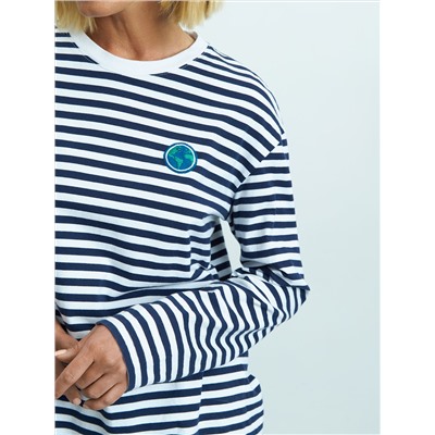 Женский oversize лонгслив из 100% хлопка