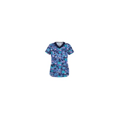 UA Signature Circle Ceil Five-Pocket Print Scrub Top