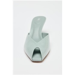 PATENT-EFFECT SANDALS