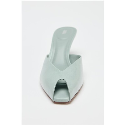 PATENT-EFFECT SANDALS
