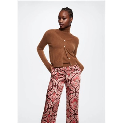 Pantalón satinado estampado -  Mujer | MANGO OUTLET Melilla