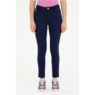Kadın Lacivert Toothpick Fit Kanvas Pantolon