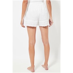 Short de pijama cintura alta - Blanco