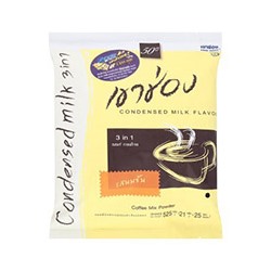 Растворимый кофе "3 в 1" со сгущенным молоком от Khao Shong 25 саше по 20 гр / Khao Shong 3in1 Condenced milk Instant coffee 25 sachets*20g