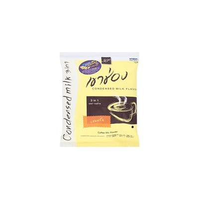 Растворимый кофе "3 в 1" со сгущенным молоком от Khao Shong 25 саше по 20 гр / Khao Shong 3in1 Condenced milk Instant coffee 25 sachets*20g