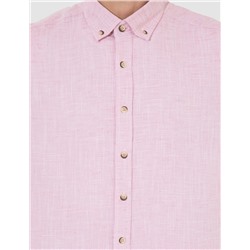 Bordo Slim Fit Uzun Kollu Gömlek