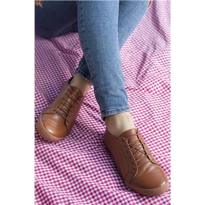Deripabuc Hakiki Deri Taba Kadın Deri Casual Ayakkabı Trc-0503 TRC-0503