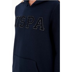 Kadın Lacivert Basic Kapüşonlu Sweatshirt