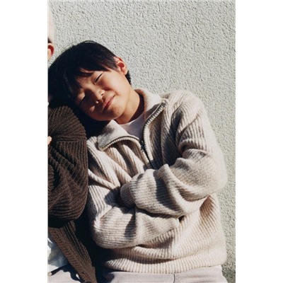QUARTER-ZIP KNIT SWEATER