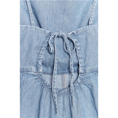 TRF DENIM SHORT JUMPSUIT