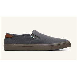 Men  Baja Graphite Heritage Canvas Slip On Sneaker