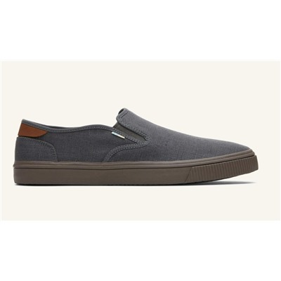 Men  Baja Graphite Heritage Canvas Slip On Sneaker