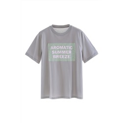 Camiseta Gris y verde claro