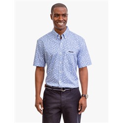 FLORAL PRINT SLUB POPLIN SHIRT