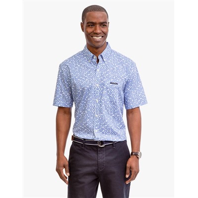 FLORAL PRINT SLUB POPLIN SHIRT
