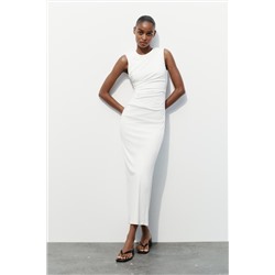DRAPED MIDI DRESS