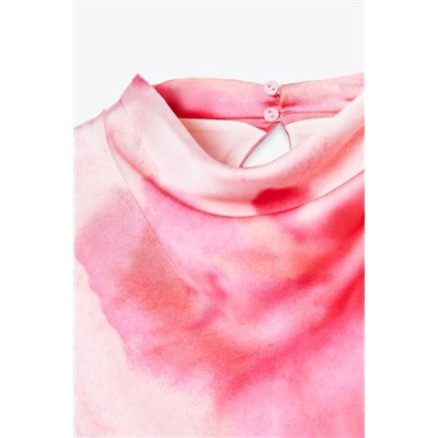 TIE-DYE SATIN MIDI DRESS