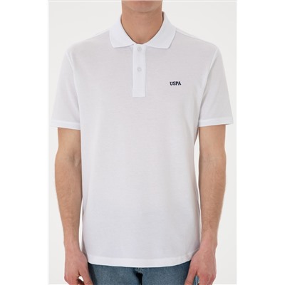 Erkek Regular Fit Polo Yaka Beyaz Basic Tişört