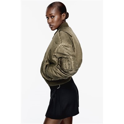 BOMBER NYLON EFECTO DESGASTADO