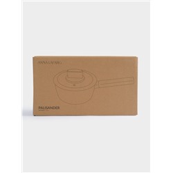 Ковш, 16 см, 1,2 л, с крышкой, с покрытием, алюминий, молочный, Palisander