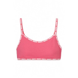 Sujetador top algodón copas extraíbles rosa
