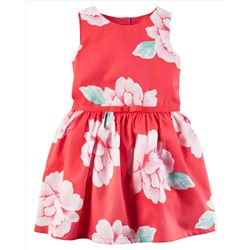 Floral Sateen Dress