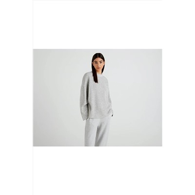 United Colors of Benetton Kadın Mix Dik Yaka Düğmeli Sweatshirt 122A39KRD200D-901