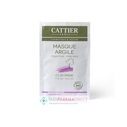 Cattier Masque Argile Rose Peaux Sensibles BIO 12.5ml
