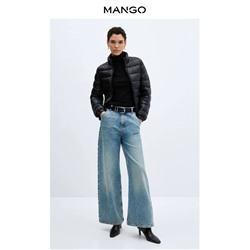 Женская куртка MANG*O, весна 2024 универсальная куртка с высокими лацканами и длинными рукавами, карманами