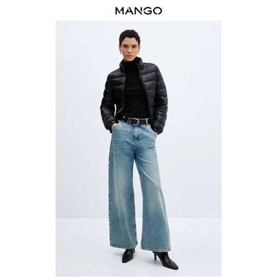 Женская куртка MANG*O, весна 2024 универсальная куртка с высокими лацканами и длинными рукавами, карманами